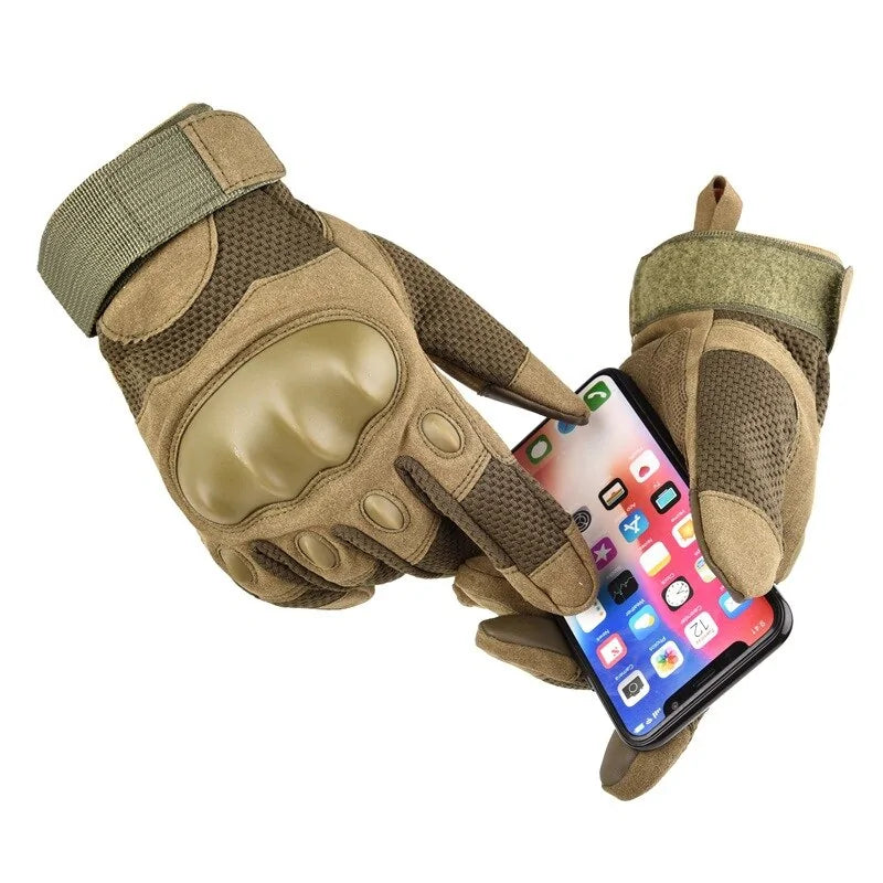 Guantes militares tácticos con pantalla táctil y dedos completos