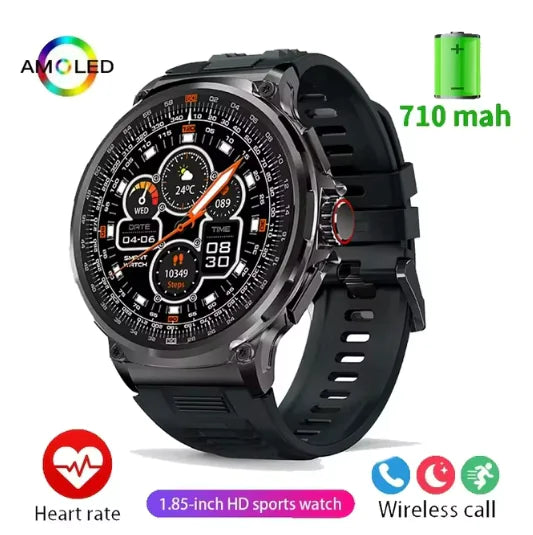 2024 Military-Grade GPS Smartwatch With Blood Pressure & Oxygen Monitoring