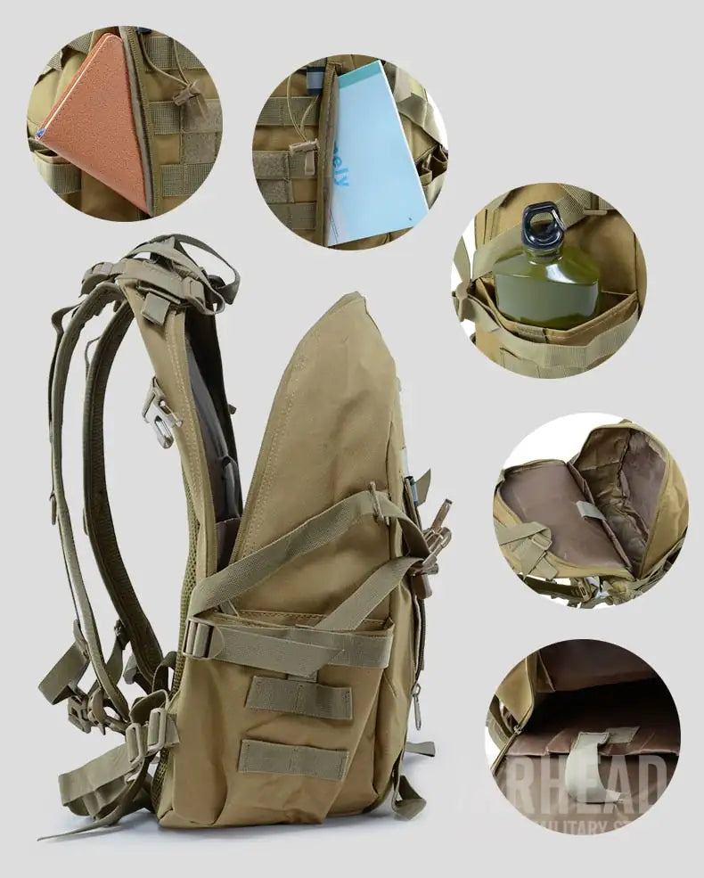 Mochila militar impermeable, bolsa reflectante de supervivencia para senderismo