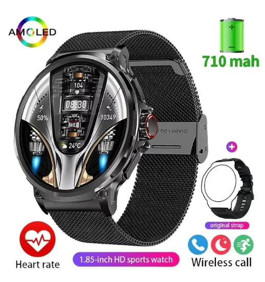 2024 Military-Grade GPS Smartwatch With Blood Pressure & Oxygen Monitoring