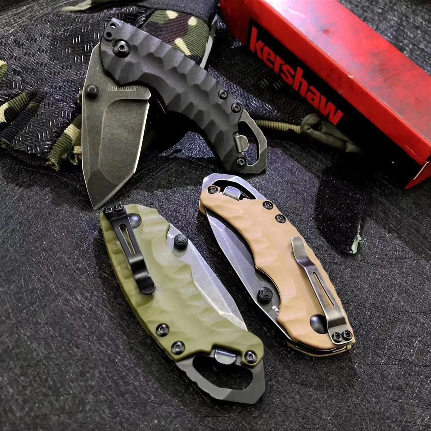 Kershaw Folding Blade Knife Mini Military Combat