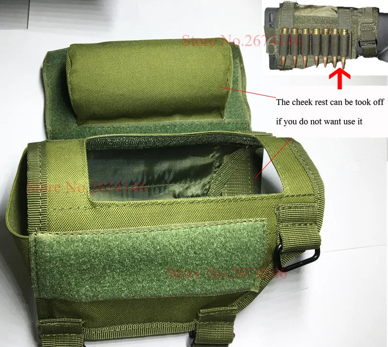 Buttstock Cheek Rest w/ammo sleeves