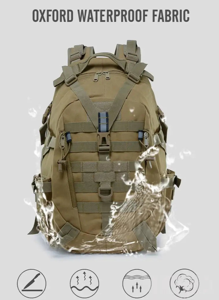 Mochila militar impermeable, bolsa reflectante de supervivencia para senderismo