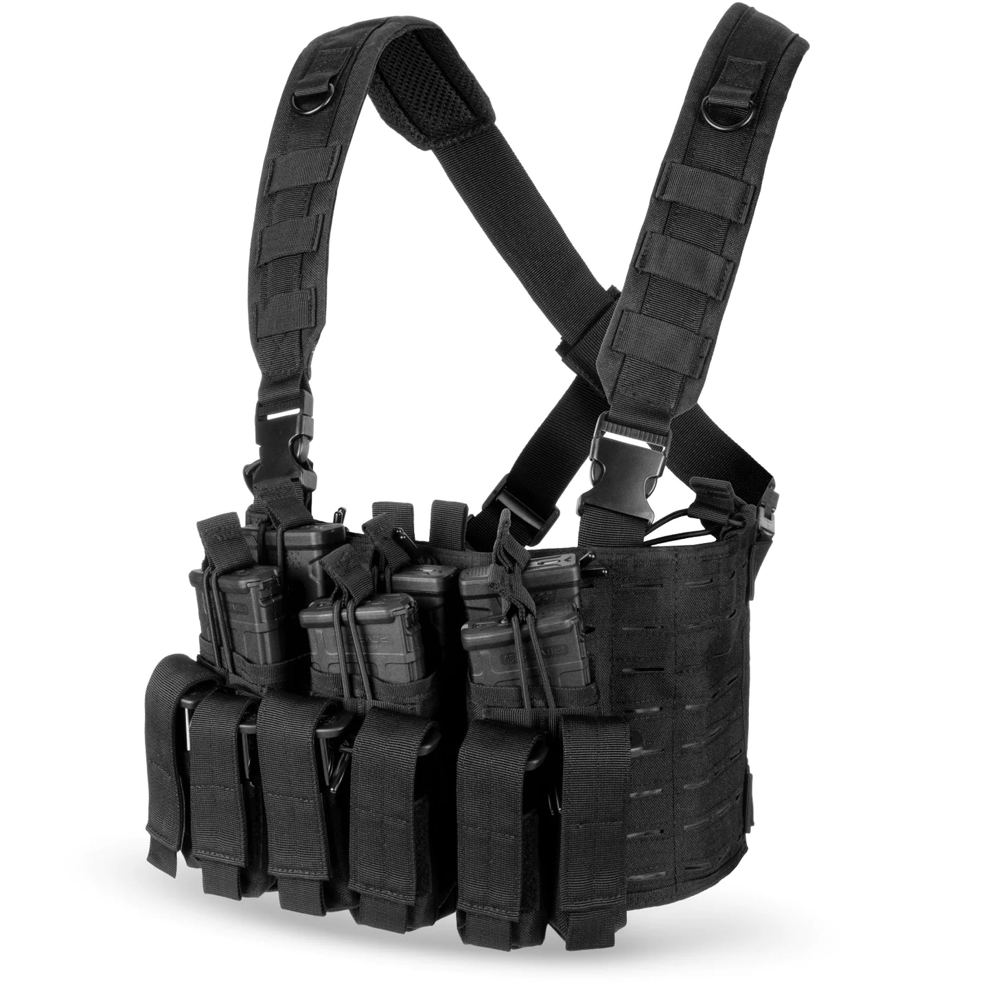 Gilet tactique de poitrine avec pochette pour chargeur kangourou et harnais de reconnaissance militaire Airsoft