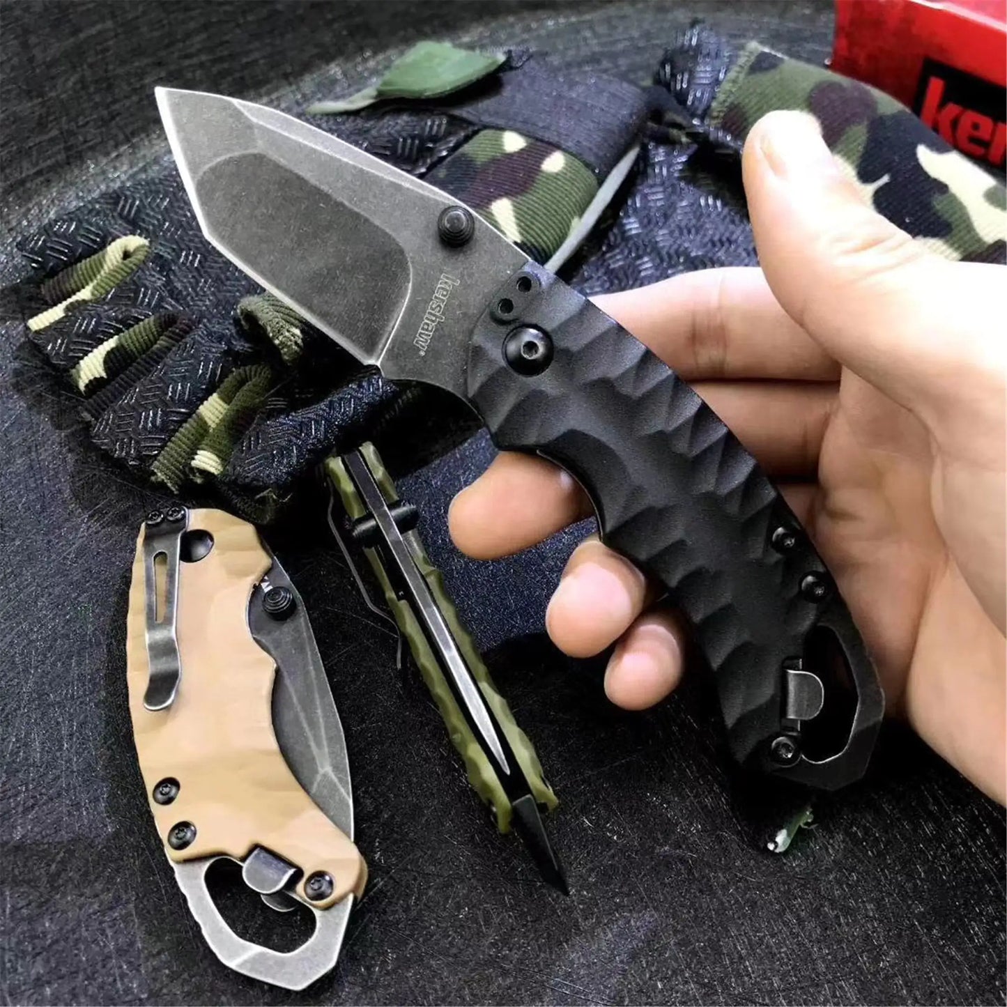 Kershaw Folding Blade Knife Mini Military Combat