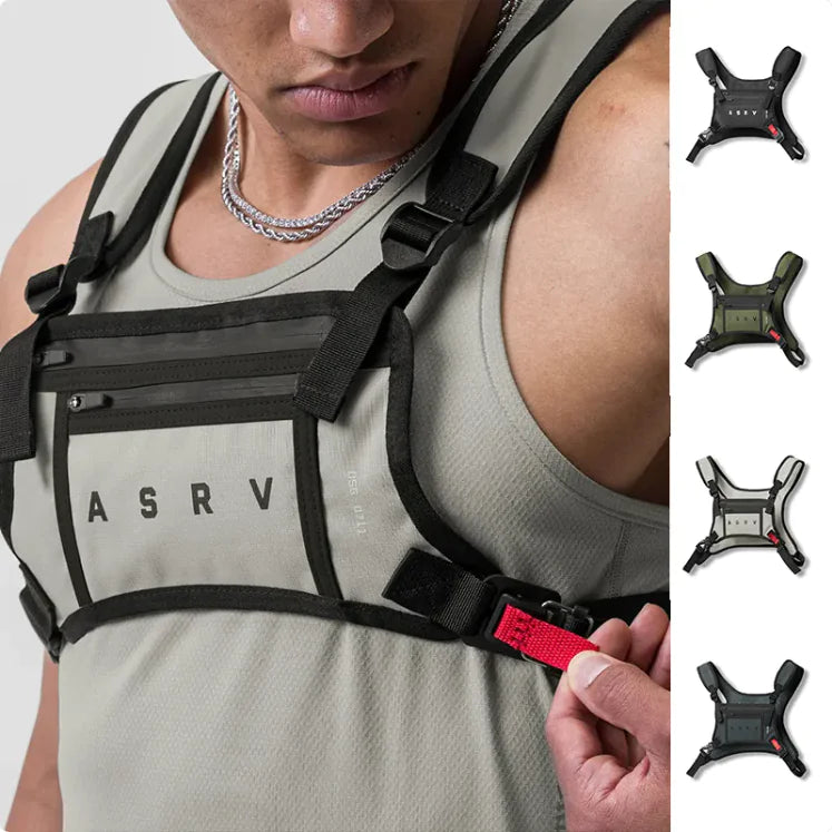 Riñonera y equipo táctico para el pecho para hombre: equipamiento deportivo y de calle