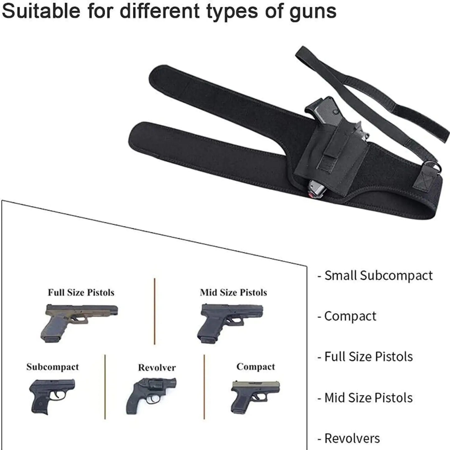 Concealed Carry Shoulder/Waist Pistol Holster